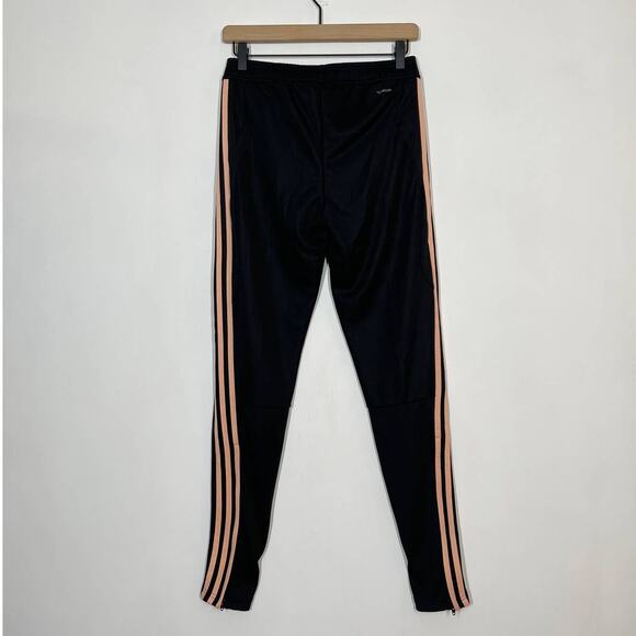 Adidas Sweatpants Black Pink Striped Logo Athletic Training Pants Size XS - Picture 2 of 11